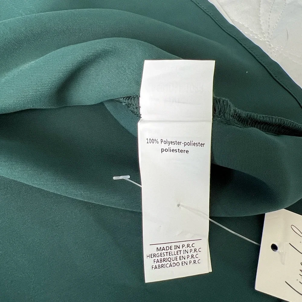 Cupshe Dark Green Long sleeved Blouse - M - NWT - Picture 6 of 8